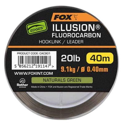 Fox Edges Illusion Fluorocarbon Vorfach | 50m Transparent | Angelvorfach Für Raubfisch
